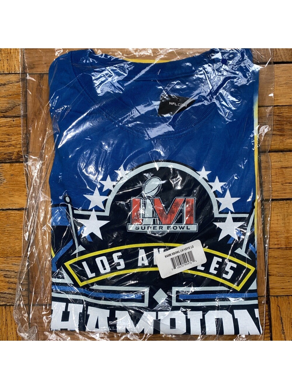 NFL Super Bowl LVI Champions LA RAMS Tie-Dye Men T Shirt L